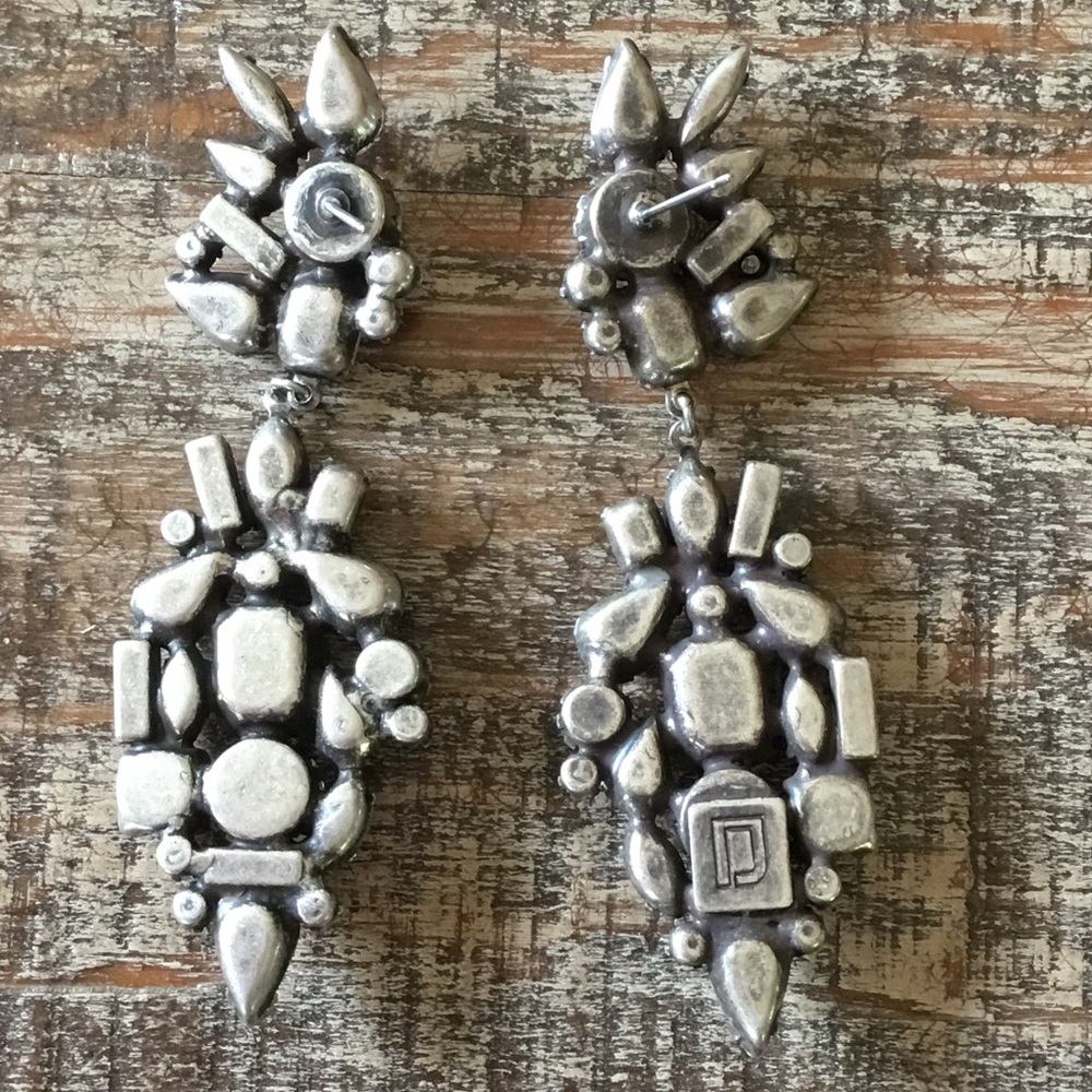 DANNIJO Crystal Rhinestone Statement Earrings NO BACKS - Picture 6 of 8